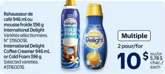 Walmart International Delight Coffee Creamer or Cold Foam offer