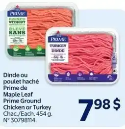 Walmart Maple Leaf Prime Ground Chicken or Turkey offer