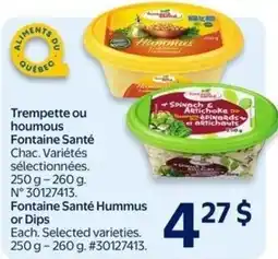Walmart Fontaine Santé Hummus or Dips offer