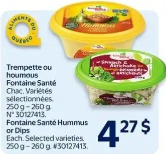 Walmart Fontaine Santé Hummus or Dips offer