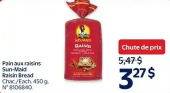 Walmart Pain aux raisins Sun-Maid Raisin Bread offer