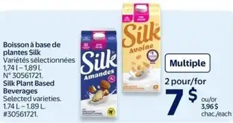 Walmart Silk Plant Based Beverages offer