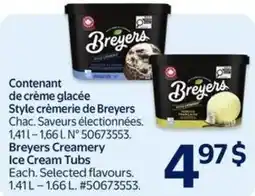 Walmart Breyers Creamery Ice Cream Tubs offer