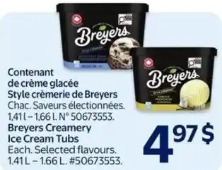 Walmart Breyers Creamery Ice Cream Tubs offer