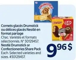 Walmart Nestlé Drumstick or Confectioneries Share Pack offer