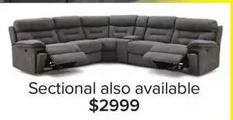 Leon's Dawson 6-Piece Power Reclining Sectional with Console - Graphite offer