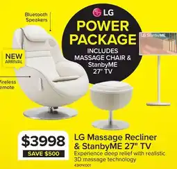Leon's LG Massage Recliner & StanbyME 27 TV offer