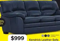 Leon's Kendrick Leather Sofa - Blue offer