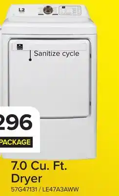 Leon's L2 White Electric Dryer (7.0 Cu.ft) - LE47A3AWW offer