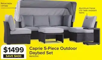 Leon's Caprie Outdoor Day Bed - Black, Grey offer