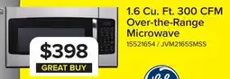 Leon's GE Stainless Steel Over-the-Range Microwave (1.6 Cu. Ft.) - JVM2165SMSS offer