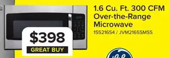 Leon's GE Stainless Steel Over-the-Range Microwave (1.6 Cu. Ft.) - JVM2165SMSS offer