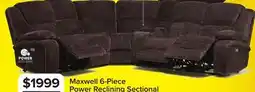 Leon's Maxwell 6-Piece Power Reclining Sectional with Console- Brown offer