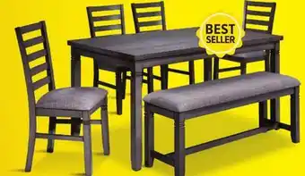 Leon's Breeze 6-Piece Dining Set - Dark Grey offer
