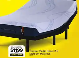 Leon's Tempur-Pedic React 2.0 Medium Twin Mattress 10 inches offer