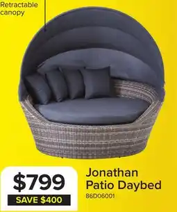 Leon's Jonathan Outdoor Patio Daybed - Smokey Grey offer