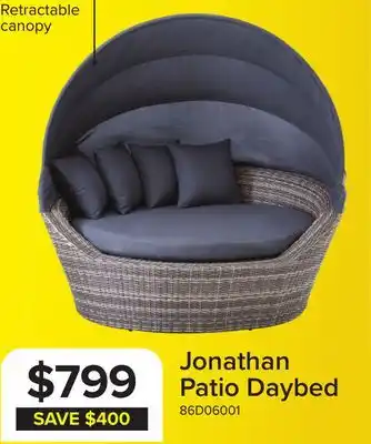 Leon's Jonathan Outdoor Patio Daybed - Smokey Grey offer