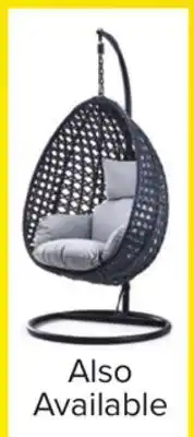 Leon's Oasis Outdoor Egg Chair - Black & Grey offer