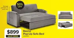 Leon's Reena Pop up Sofa Bed - Grey offer