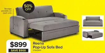 Leon's Reena Pop up Sofa Bed - Grey offer