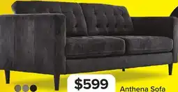 Leon's Anthena Polyester Sofa - Charcoal offer
