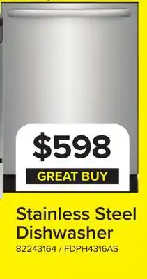 Leon's Frigidaire 24 Stainless Steel Built-In Dishwasher - FDPH4316AS offer