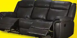 Leon's Plaza Leather Reclining Sofa - Grey offer