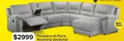 Leon's Pasadena 6-Piece Reclining Sectional with Right-Facing Chaise - Light Grey offer