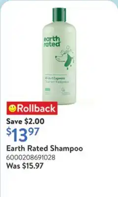 Walmart Earth Rated Shampoo offer