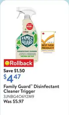 Walmart Family Guard Disinfectant Cleaner Trigger offer