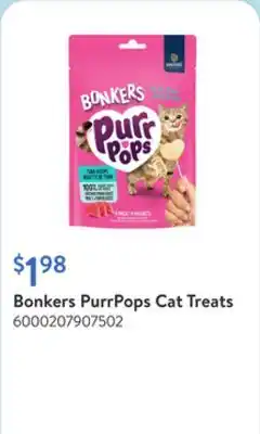 Walmart Bonkers PurrPops Cat Treats offer