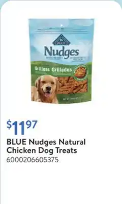 Walmart BLUE Nudges Natural Chicken Dog Treats offer