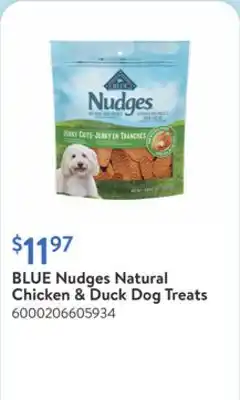 Walmart BLUE Nudges Natural Chicken & Duck Dog Treats offer