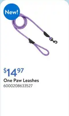 Walmart One Paw Leashes offer