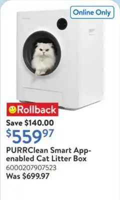 Walmart PURRClean Smart App-enabled Cat Litter Box offer