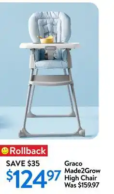 Walmart Graco Made2Grow High Chair offer