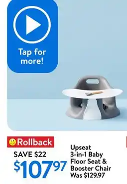 Walmart Upseat 3-in-1 Baby Floor Seat & Booster Chair offer