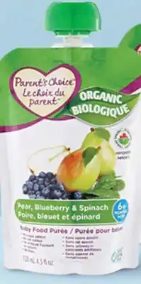 Walmart Parent's Choice 100% Organic Pouches offer