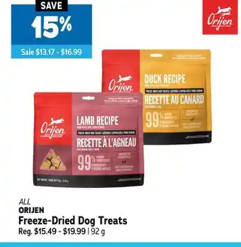 Ren’s Pets Depot ALL ORIJEN Freeze-Dried Dog Treats offer