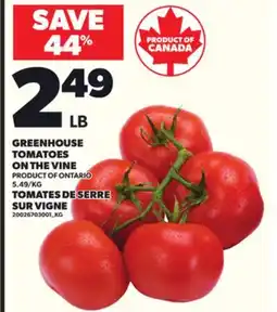 Independent City Market GREENHOUSE TOMATOES ON THE VINE offer