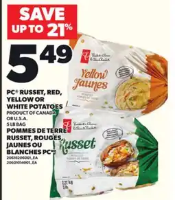 Independent City Market PC RUSSET, RED, YELLOW OR WHITE POTATOES 5 LB BAG offer