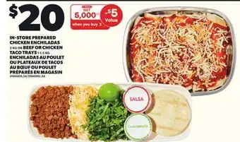 Independent City Market IN-STORE PREPARED CHICKEN ENCHILADAS, 2 KG OR BEEF OR CHICKEN TACO TRAY, 1.1-1.5 KG offer