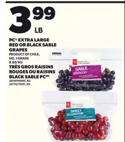 Independent City Market PC EXTRA LARGE RED OR BLACK SABLE GRAPES offer