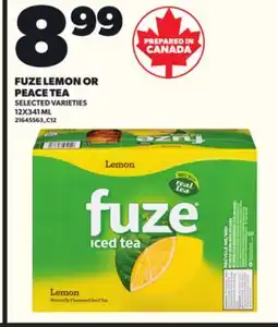 Independent City Market FUZE LEMON OR PEACE TEA, 12X341 ML offer