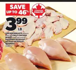 Independent City Market CHICKEN BREASTS SKINLESS BONE-IN OR SPLIT CHICKEN WINGS offer
