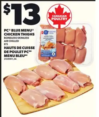 Independent City Market PC BLUE MENU CHICKEN THIGHS 8'S offer