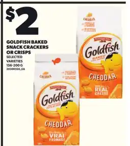 Independent City Market GOLDFISH BAKED SNACK CRACKERS OR CRISPS 156-200 G offer