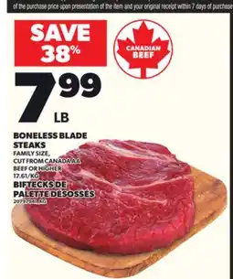 Independent City Market BONELESS BLADE STEAKS offer