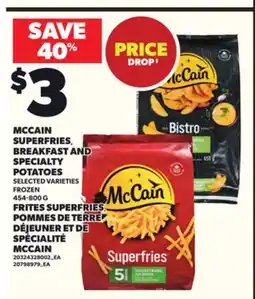 Independent City Market MCCAIN SUPERFRIES BREAKFAST AND SPECIALTY POTATOES 454-800 G offer