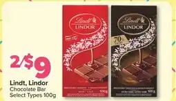 PharmaChoice Lindt, Lindor Chocolate Bar offer